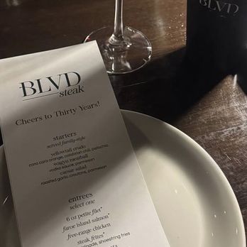 BLVD Steak - Prefixed menu for large parties - Steakhouses Near Me - Sherman Oaks, California BLVD Steak - Prefixed menu for large parties - Steakhouses Near Me - Sherman Oaks, California