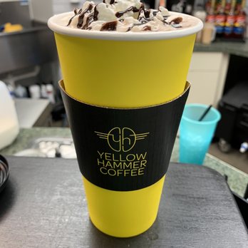 Yellowhammer Coffee - Large Hot Chocolate with Whipped Cream - Coffee & Tea Near Me - Mobile, Alabama Yellowhammer Coffee - Large Hot Chocolate with Whipped Cream - Coffee & Tea Near Me - Mobile, Alabama