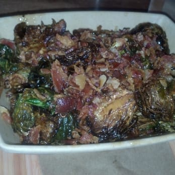 Local Kitchen & Beer Bar - bacon with brussel sprouts. Tons of oil. But yummy. - New American Near Me - Fairfield, Connecticut Local Kitchen & Beer Bar - bacon with brussel sprouts. Tons of oil. But yummy. - New American Near Me - Fairfield, Connecticut
