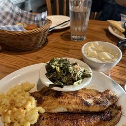 U.S. Farm-Raised Grilled Catfish - 2 Pieces turnip greens dumplings & macaroni and cheese U.S. Farm-Raised Grilled Catfish - 2 Pieces turnip greens dumplings & macaroni and cheese