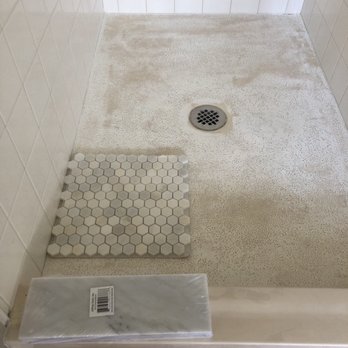 TES Tile - Before Tosh worked his magic! Ugly cultured marble. - Tiling Near Me TES Tile - Before Tosh worked his magic! Ugly cultured marble. - Tiling Near Me