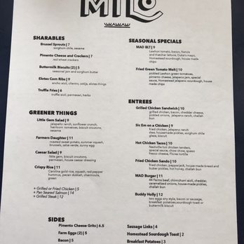Milo - Menu - Breakfast & Brunch Near Me - Waco, Texas Milo - Menu - Breakfast & Brunch Near Me - Waco, Texas