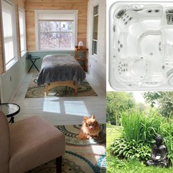 Radiant Wellness Studio - The studio, hydrotherapy pool and the studio entrance.