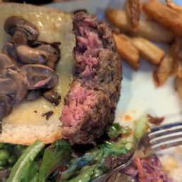 Undercooked burger Undercooked burger