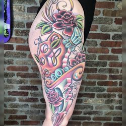 Sun Gold Tattoo And Barber - Custom tattoo by Joe Tower