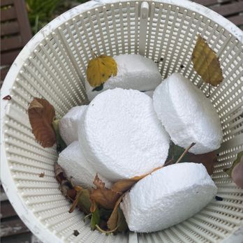 Rick Pinto Swimming Pools - 6+ chlorine tabs in basket which i've since found is not an ideal place for chlorine tabs - Pool & Hot Tub Service Near Me - Norwalk, Connecticut Rick Pinto Swimming Pools - 6+ chlorine tabs in basket which i've since found is not an ideal place for chlorine tabs - Pool & Hot Tub Service Near Me - Norwalk, Connecticut