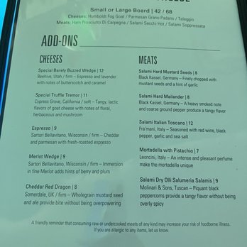 FIZZ - Menu - Lounges Near Me - Plano, Texas