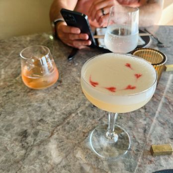 Animae - Singapore Milk (left) Artemis (Right) - strongly recommend both if you're into sweet/fruity cocktails - Asian Fusion Near Me - San Diego, California