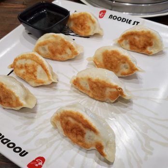Noodle St - Pan fried Chinese chives, shrimp and pork dumplings - Noodles Near Me - Fullerton, California Noodle St - Pan fried Chinese chives, shrimp and pork dumplings - Noodles Near Me - Fullerton, California