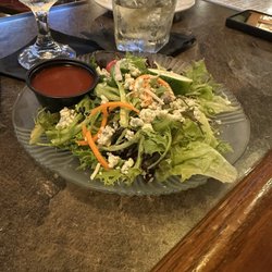 Wilson Creek inn - Salad with French dressing. Many dressings are homemade.