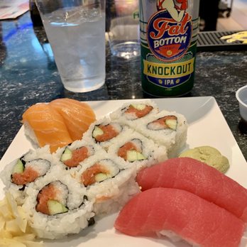 Hissho Sushi - Spicy tuna roll, 4pc Nigiri and local IPA. - Sushi Bars Near Me - Nashville, Tennessee Hissho Sushi - Spicy tuna roll, 4pc Nigiri and local IPA. - Sushi Bars Near Me - Nashville, Tennessee