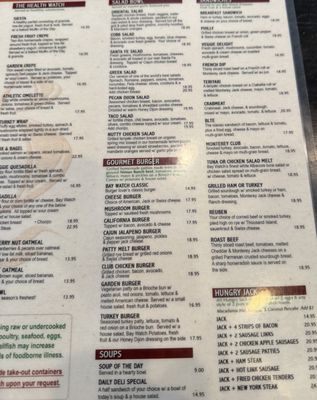 Menu photo 2 Restaurant Bay Watch San Mateo, CA Menu photo 2 Restaurant Bay Watch San Mateo, CA