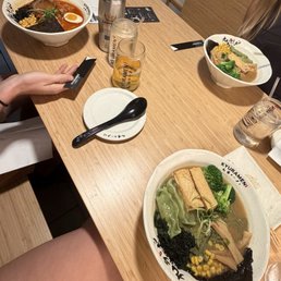 (8) Vegetable Miso Ramen (2) Katsuobushi Pork Ramen