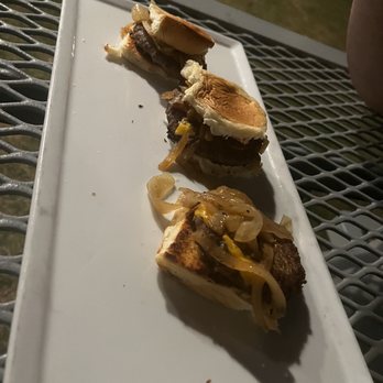 Fieldhouse Restaurant & Bar - Sliders after onions were added.  I'm sorry not only was flavor lacking- presentation is pitiful - New American Near Me - Norco, California