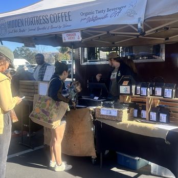 Hidden Fortress Coffee - Ordering area of Hidden Fortress at a farmers market - Coffee Roasteries Near Me - Santa Cruz, California Hidden Fortress Coffee - Ordering area of Hidden Fortress at a farmers market - Coffee Roasteries Near Me - Santa Cruz, California