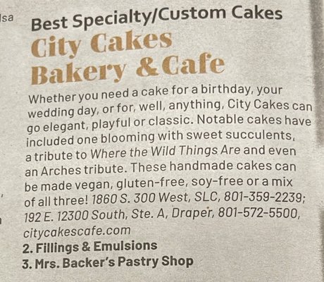City Cakes & Cafe by null