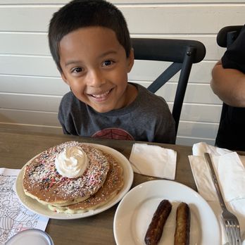 Buttermilk - Birthday Pancakes and sausage links. - Coffee & Tea Near Me - Naperville, Illinois