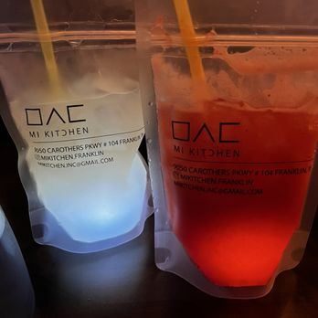 Mi Kitchen - Lychee (left) and strawberry  (Right) Capri Moons. - Tapas Bars Near Me - Franklin, Tennessee