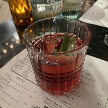 Soothr - pomegranate lemongrass cocktail - Thai Near Me - New York, New York