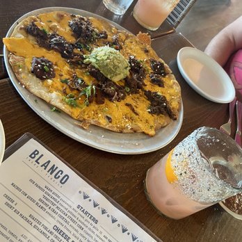 Blanco Cocina + Cantina - Short Rib Machaca, Guacamole, Charred Onion Cheese Crisp - Tacos Near Me - Tucson, Arizona Blanco Cocina + Cantina - Short Rib Machaca, Guacamole, Charred Onion Cheese Crisp - Tacos Near Me - Tucson, Arizona