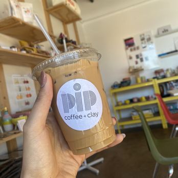 PIP Coffee + Clay - Rose Pistachio Latte - Coffee & Tea Near Me - Phoenix, Arizona