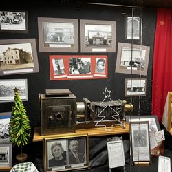 Bishop Twin Theatre - Front lobby history display