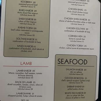 Pardis - Menu - Persian/Iranian Near Me - Glendale, California