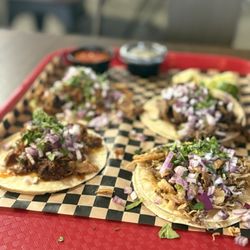 Shades of Brew Brewery - They have this 4 tacos for $12.00. They give you choices on meats.