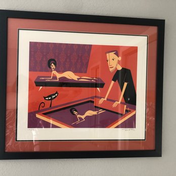 Art To Frames - Finished product: Perfect color matting for our MCM home. - Framing Near Me - Brooklyn, New York