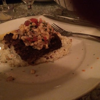Catch 22 - Pan seared Tile fish with risotto and lobster corn salsa. - Seafood Near Me - Hilton Head Island, South Carolina