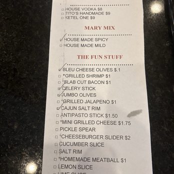 FORTY10 Bar & Grille - Bloody Mary Build your own menu - New American Near Me - Canfield, Ohio FORTY10 Bar & Grille - Bloody Mary Build your own menu - New American Near Me - Canfield, Ohio