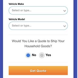 Screenshot of their website stating they provide quotes for household items. Screenshot of their website stating they provide quotes for household items.