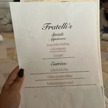 Fratelli's Italian Restaurant - Menu - Italian Near Me - Milford, Connecticut