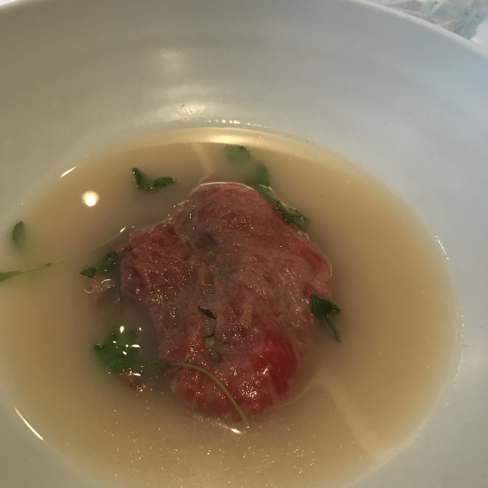 Jungsik - foie gras mandoo with wagyu broth - Korean Near Me - New York, New York Jungsik - foie gras mandoo with wagyu broth - Korean Near Me - New York, New York