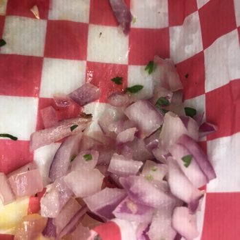 Taqueria Express - This is the onion with specks of cilantro that came in the birria taco plate - Food Trucks Near Me - Memphis, Tennessee