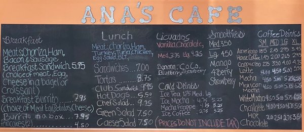 Menu photo 4 Ana's Cafe and Espresso Windsor, CA
