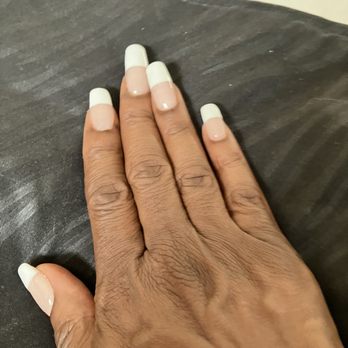 FA Nails - French Dip powder on long natural nails - Nail Salons Near Me - Fort Wayne, Indiana