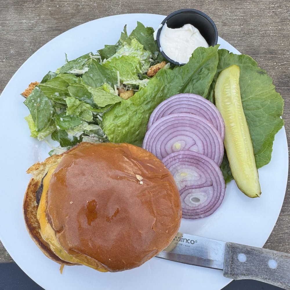 Red Ocotillo - Delicious bacon cheese burger. - American Near Me - Borrego Springs, California
