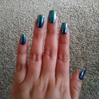Pretty Nails - Chrome with black gel. In love! - Nail Salons Near Me - Escondido, California Pretty Nails - Chrome with black gel. In love! - Nail Salons Near Me - Escondido, California