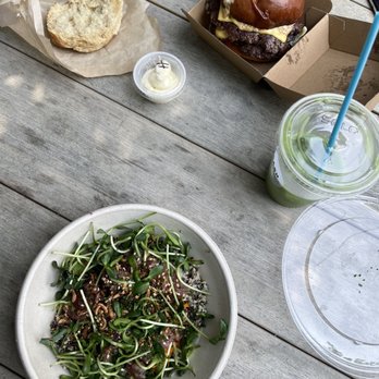 THE CHASTAIN - Tuna bowl, cheeseburger, biscuit with honey butter and matcha latte - Diners Near Me - Atlanta, Georgia