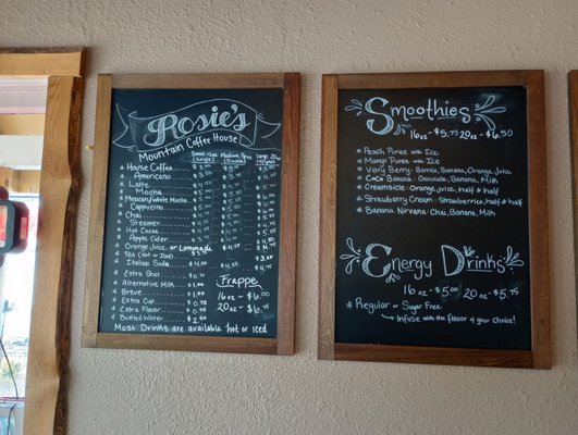 Menu photo 6 Rosie's Mountain Coffee House Mill City, OR