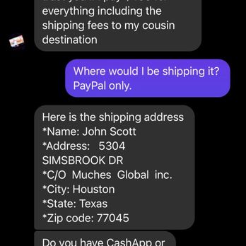 Muches Global Industries - This is very much a scam, like the other reviewers said. Wanted to over pay for a product and ship it to Houston. - Shipping Centers Near Me - Houston, Texas Muches Global Industries - This is very much a scam, like the other reviewers said. Wanted to over pay for a product and ship it to Houston. - Shipping Centers Near Me - Houston, Texas