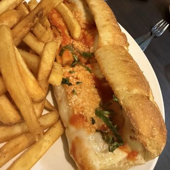 Vinnie's Pizzeria - Meatball sub with fries - Italian Near Me - Winston-Salem, North Carolina Vinnie's Pizzeria - Meatball sub with fries - Italian Near Me - Winston-Salem, North Carolina
