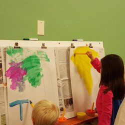 Mother's Morning Out - Painting...something we do everyday!!