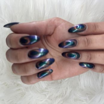 Jade Nails - Gel Tap nails with cat eye - Nail Salons Near Me - Hercules, California
