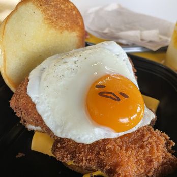 Gudetama Cafe - Katsu, Eggs, Cheese (TikTok: @justandyvu) - Cafes Near Me - Buena Park, California