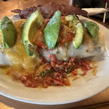 Barn 34 - Bay side breakfast burrito. W/ avacado and side of Turkey bacon . - Bars Near Me - Ocean City, Maryland