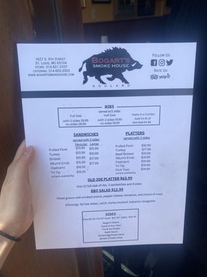 Menu photo 2 Bogart's Smokehouse Saint Louis, MO Menu photo 2 Bogart's Smokehouse Saint Louis, MO