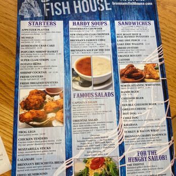 Brennan's Fish House - Menu front - Seafood Near Me - Grand River, Ohio Brennan's Fish House - Menu front - Seafood Near Me - Grand River, Ohio