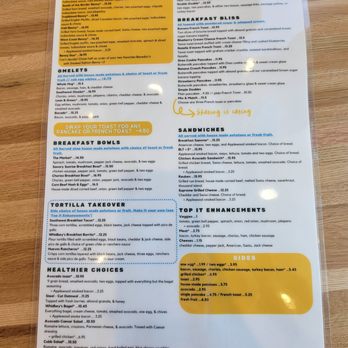 Whidbey's A Daytime Eatery - Menu - Breakfast & Brunch Near Me - Enterprise, Nevada
